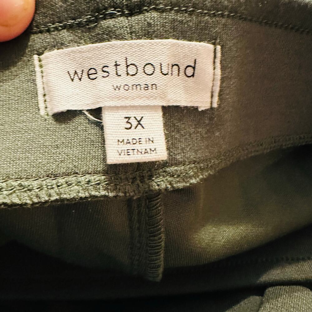 Westbound Soft Touch Jersey Hunter Green Jeans - Picture 3 of 4